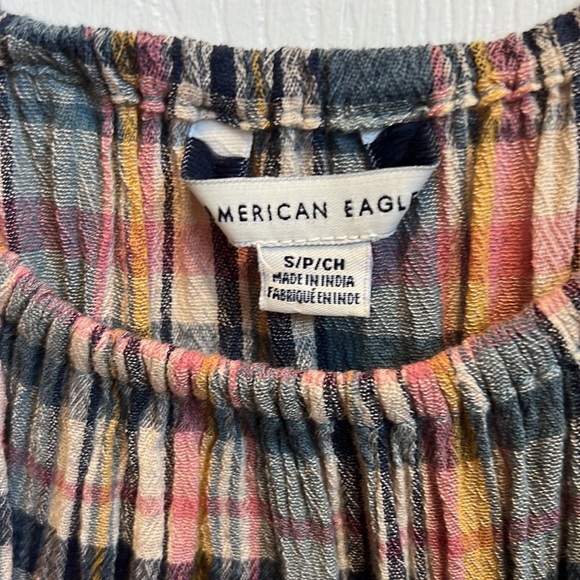 American Eagle Off the shoulder plaid crop top - Picture 3 of 4